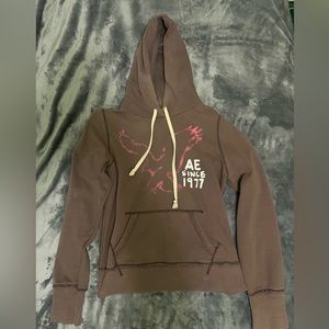 Brown American Eagle Hoodie. Size medium.